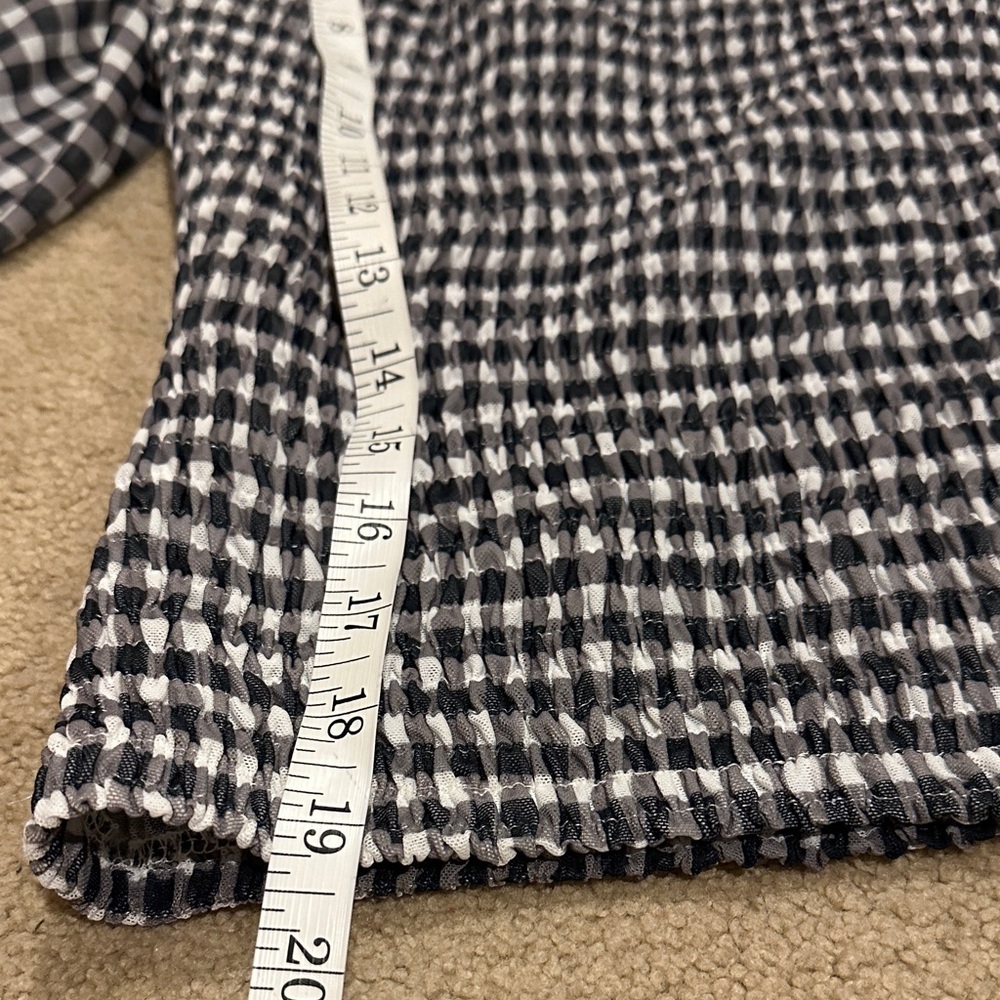 Anthropologie Checkered Black and White Blouse​​ - Picture 6 of 9